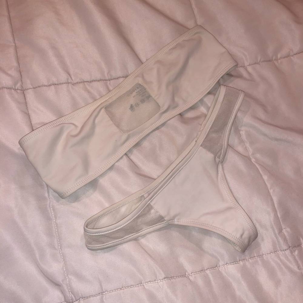 Coulbourne White Strapless Bikini